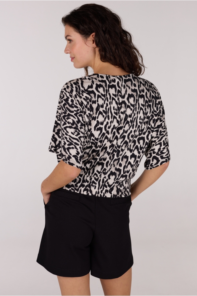 FUAN HS25 SHIRT VA 134 KNOT DETAIL 000124 LEOPARD